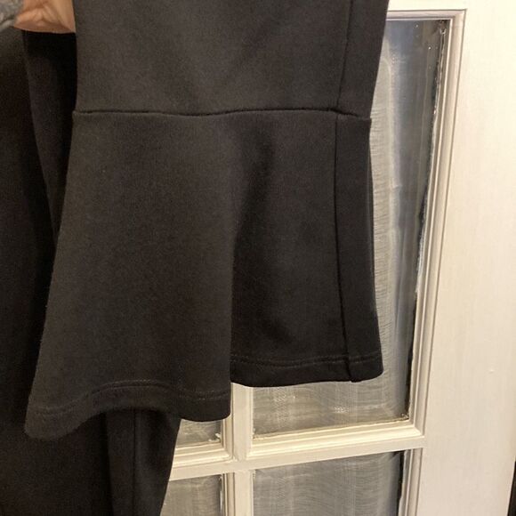 Cropped Flare Retro Style Black Pants - Picture 3 of 11